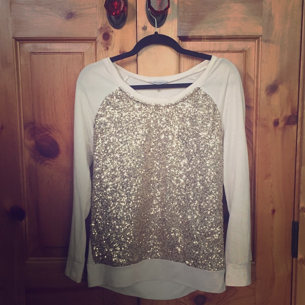 Gold Sequin Sweater